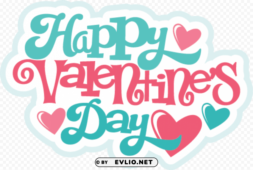 Happy Valentines Day Scrapbook Isolated Design Element In Clear Transparent PNG