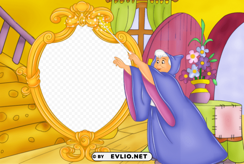 Kids Fairy Godmother Frame Isolated Subject On HighResolution Transparent PNG