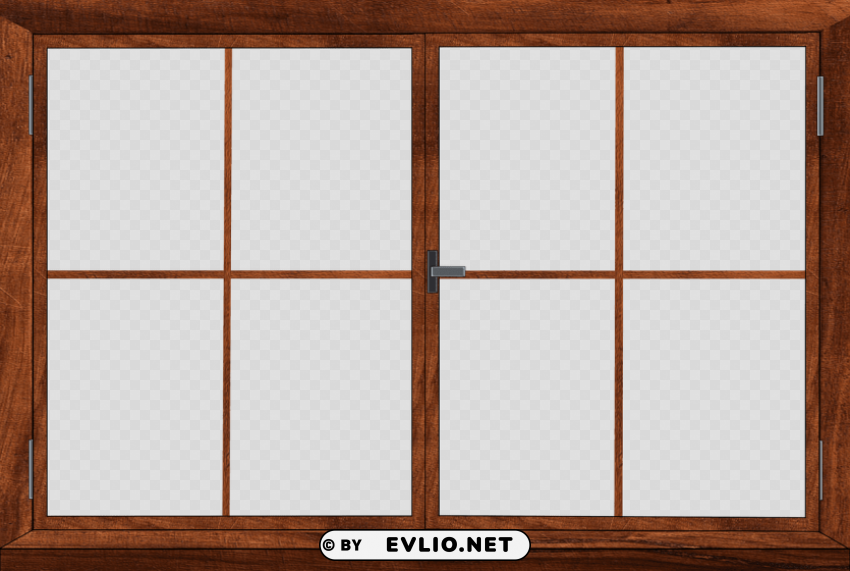window twin double hung Clear Background PNG Isolated Graphic Design