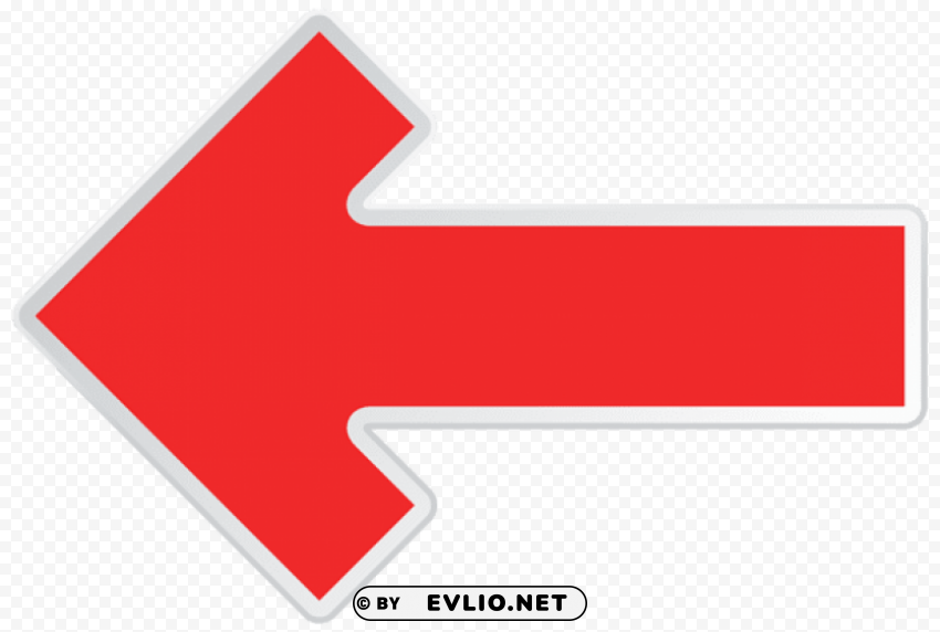 arrow red left transparent Isolated Subject in HighResolution PNG