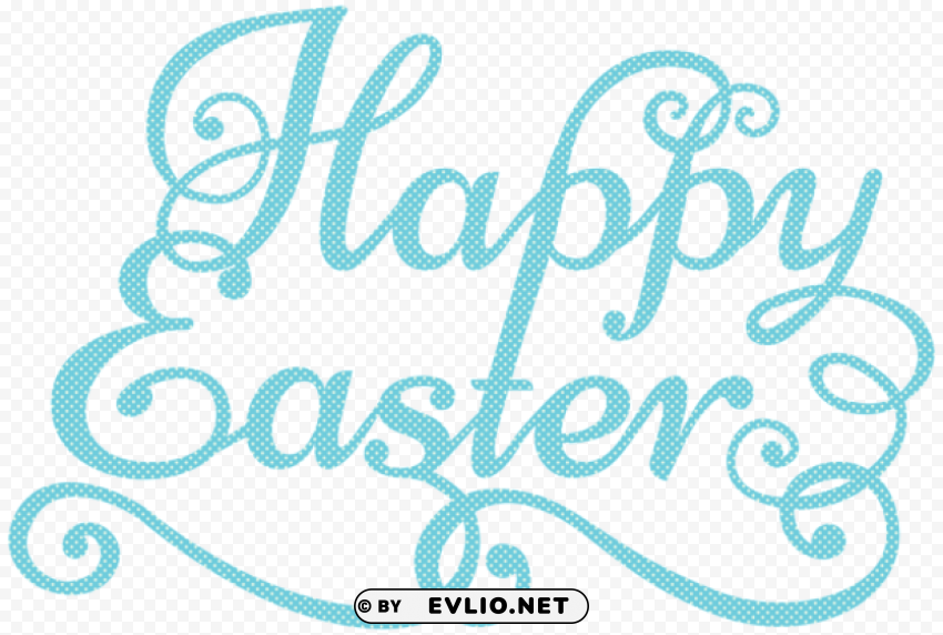 blue happy easter Transparent Background PNG Isolated Art