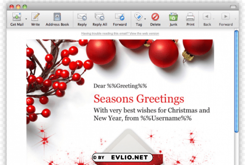 Email Marketing Christmas Greeting PNG File With Alpha