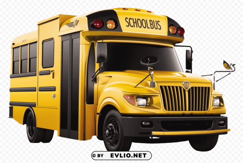 School Bus Clean Background Isolated PNG Graphic