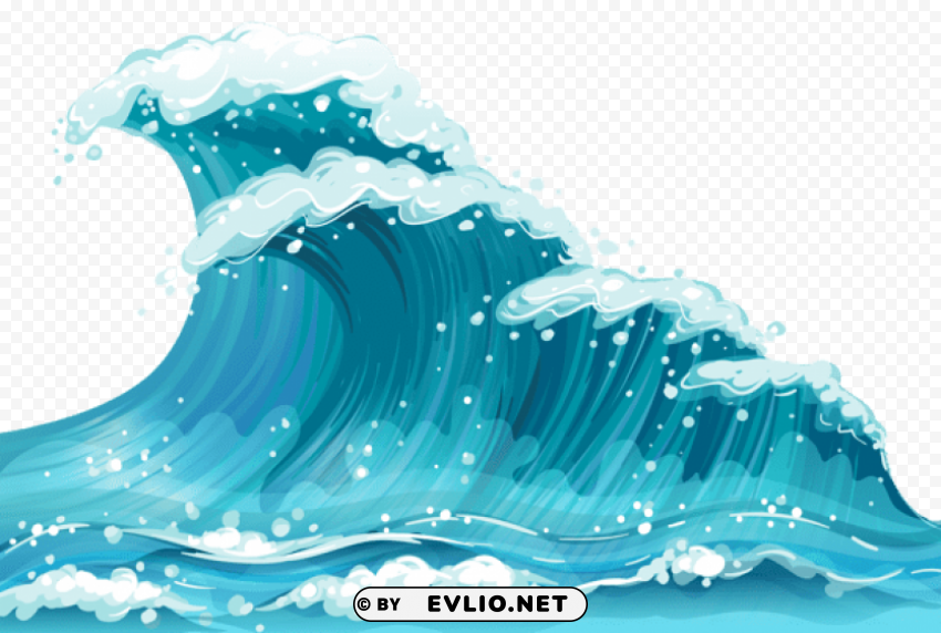 sea wave ground PNG design elements