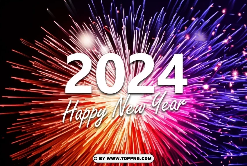 2024 New Year's Eve Top-Quality Fireworks Background PNG images for websites