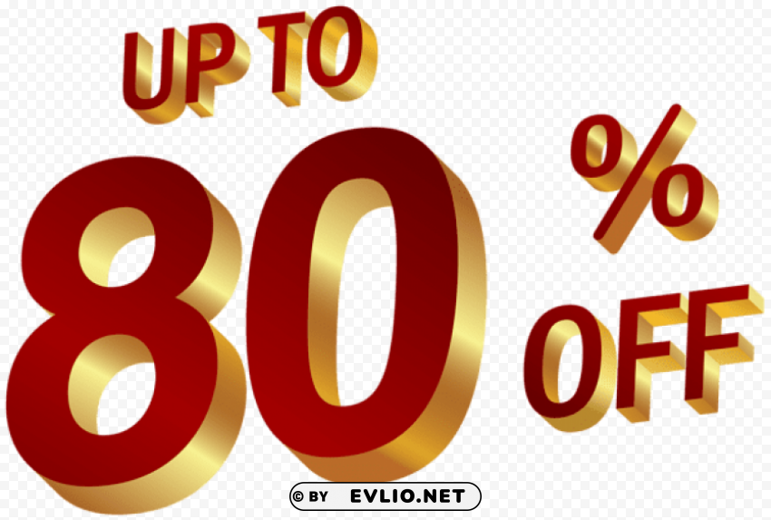80 percent discount Transparent PNG Illustration with Isolation