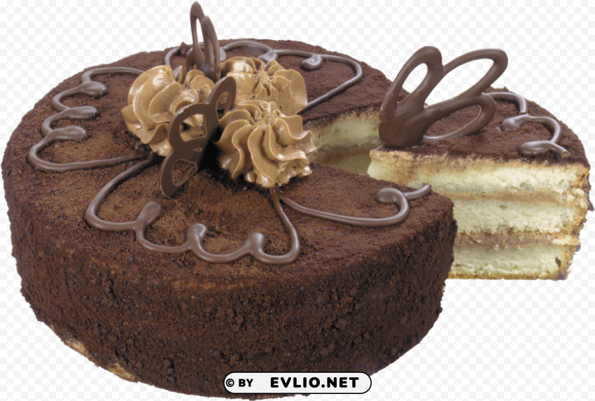 chocolate cake Transparent Background Isolation in HighQuality PNG