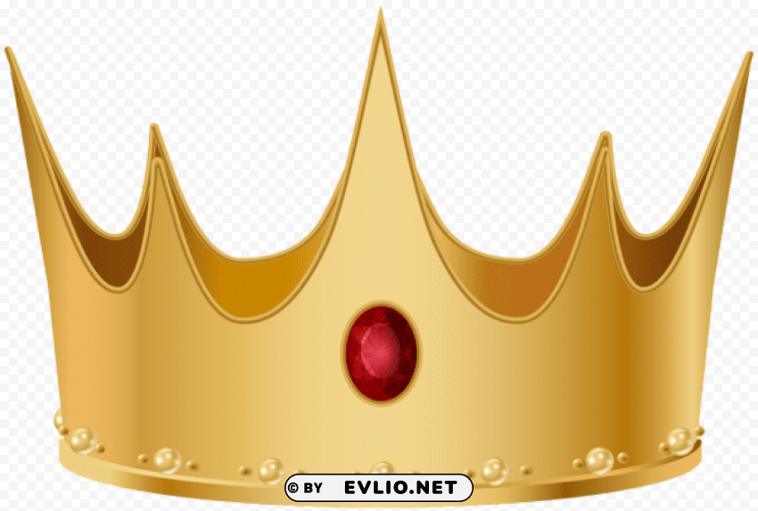 golden crown Transparent Background Isolated PNG Character clipart png photo - dd91c0c4