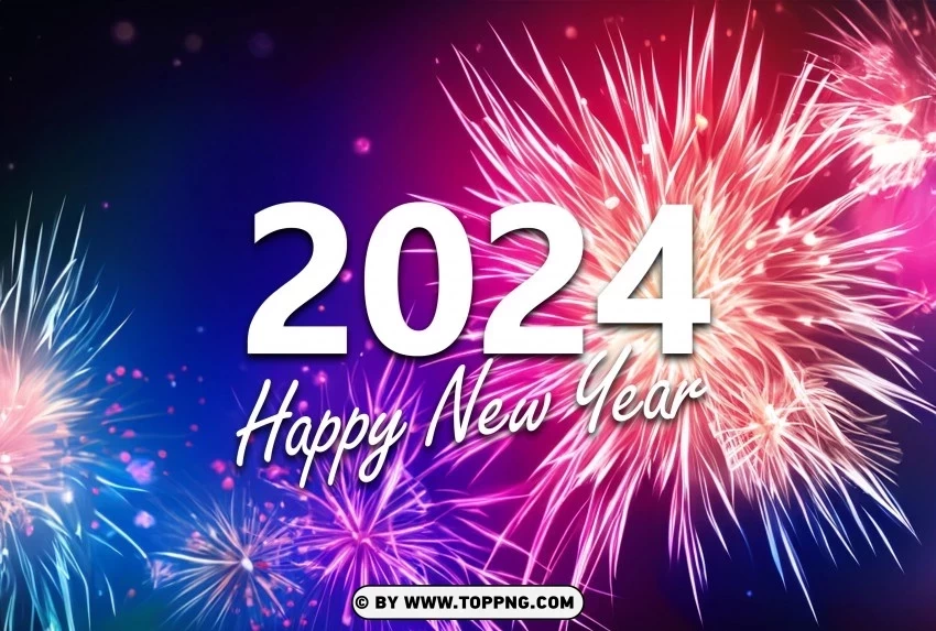 Celebrate Brilliance High-Quality 2024 New Year 4k Wallpaper with Sparklers and Bokeh Lights - Image ID 602805b4