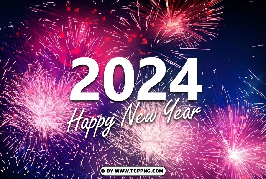free 4K Wallpaper Happy New Year 2024 Celebration with Fireworks and Bokeh - Image ID bd7062e2