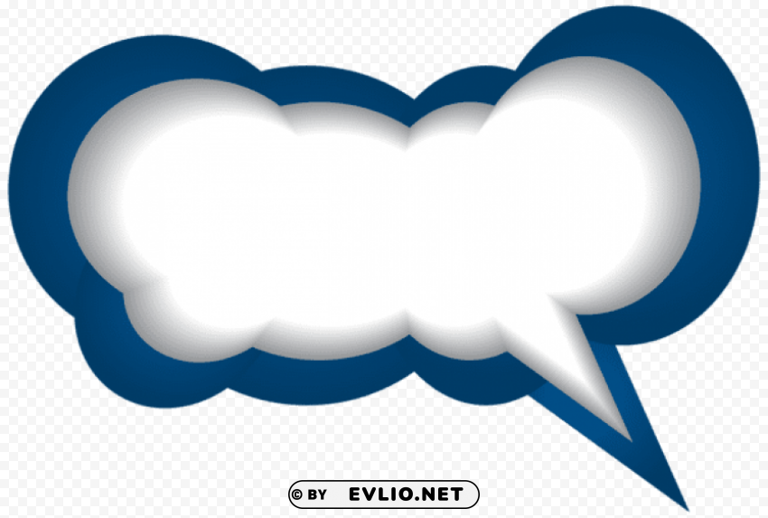 speech bubble blue white PNG images with no royalties