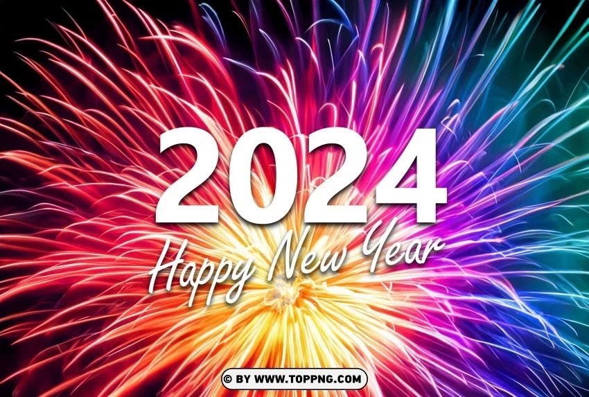 Vibrant New Year High-Resolution Fireworks Display PNG images with alpha background