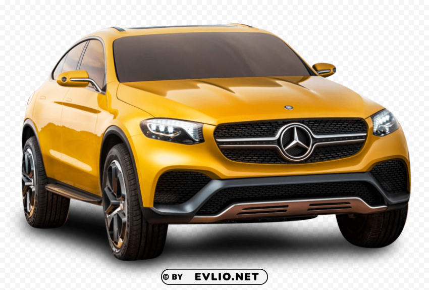 Mercedes-Benz GLC-Class yellow Transparent PNG Object with Isolation