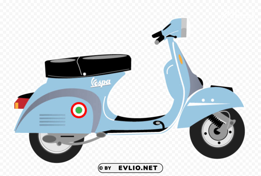 scooter vespa side illustration Clean Background Isolated PNG Design