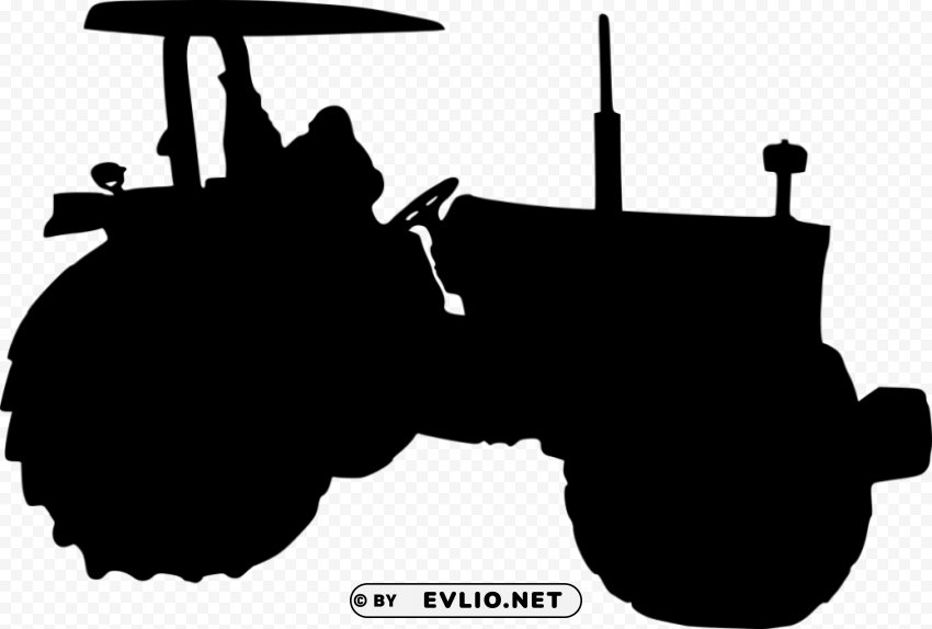 Tractor Silhouette PNG images with alpha transparency diverse set