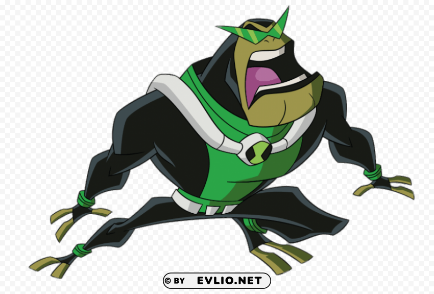 ben 10 roaring bullfrag PNG Graphic Isolated with Clear Background