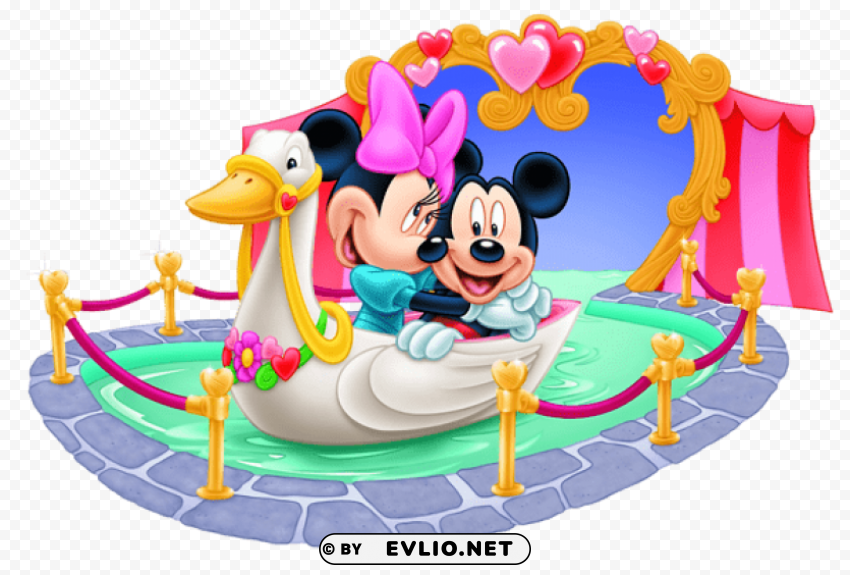 mickey and minnie mouse tunnel of love HighResolution Transparent PNG Isolated Graphic