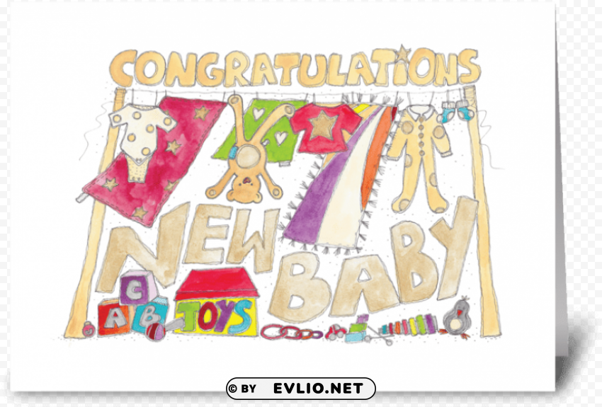 neues baby karte PNG photos with clear backgrounds