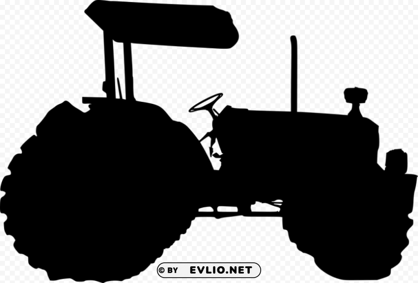 Tractor Silhouette PNG images with alpha channel selection