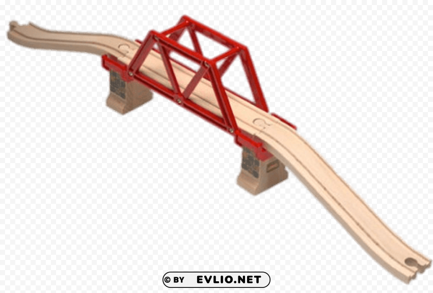 wooden toy bridge Transparent Background Isolation in PNG Image