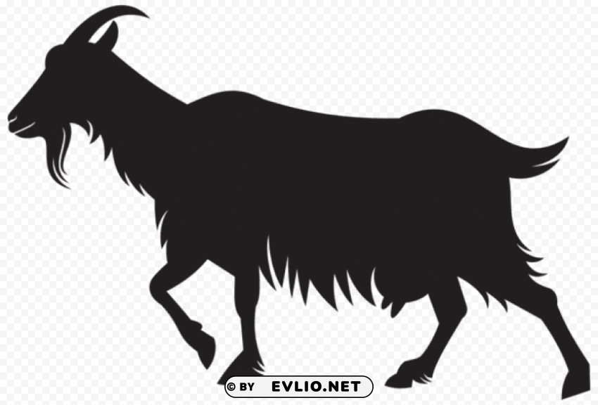 goat silhouette PNG files with transparent backdrop