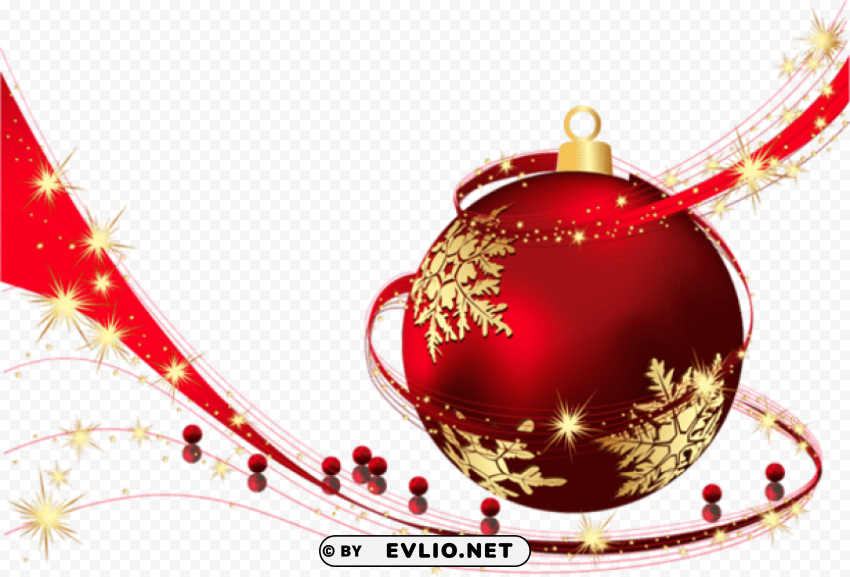red christmas ball PNG transparent graphics for projects
