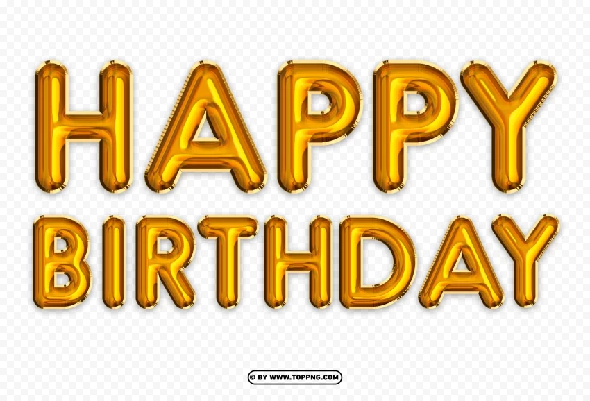 happy birthday Gold Balloon Clipart Free download PNG images with alpha channel
