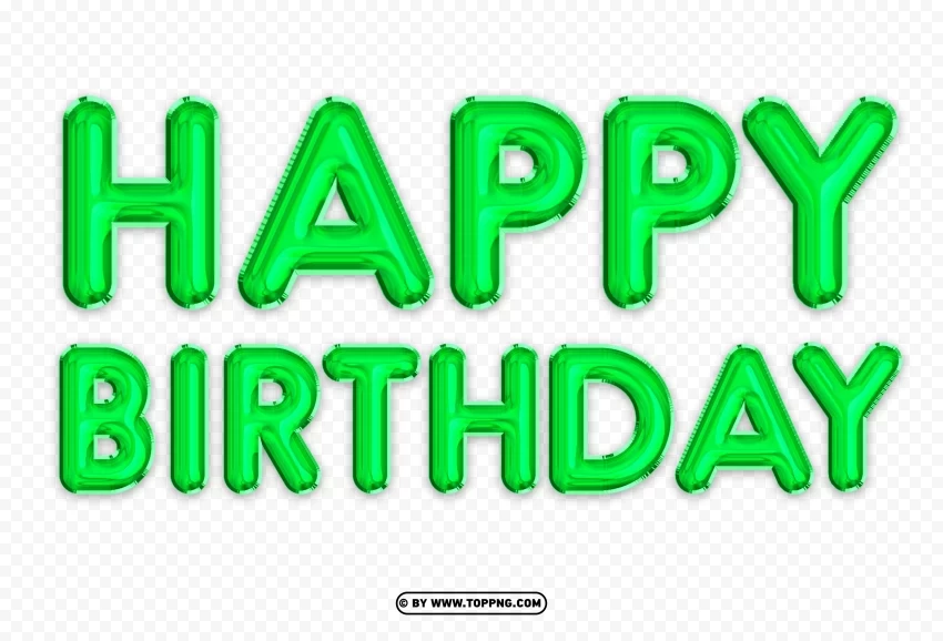 happy birthday Green Balloon Free download PNG images with alpha channel diversity