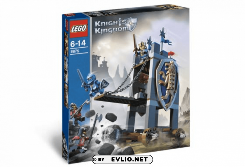 king's siege tower set lego 8875 knights kingdom PNG Image with Transparent Isolated Design