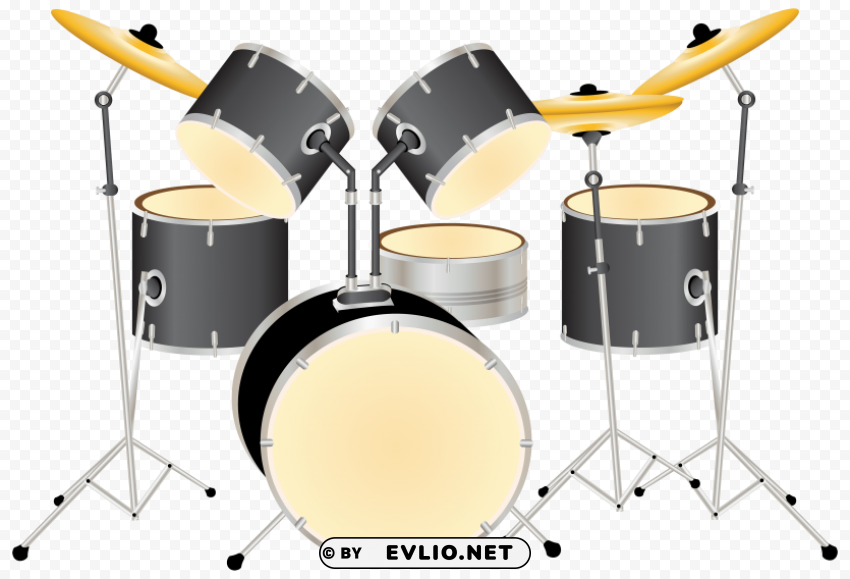 drum kit Transparent PNG Isolated Element with Clarity