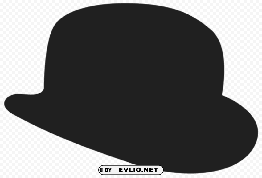 movember bowler hat PNG Image Isolated on Clear Backdrop