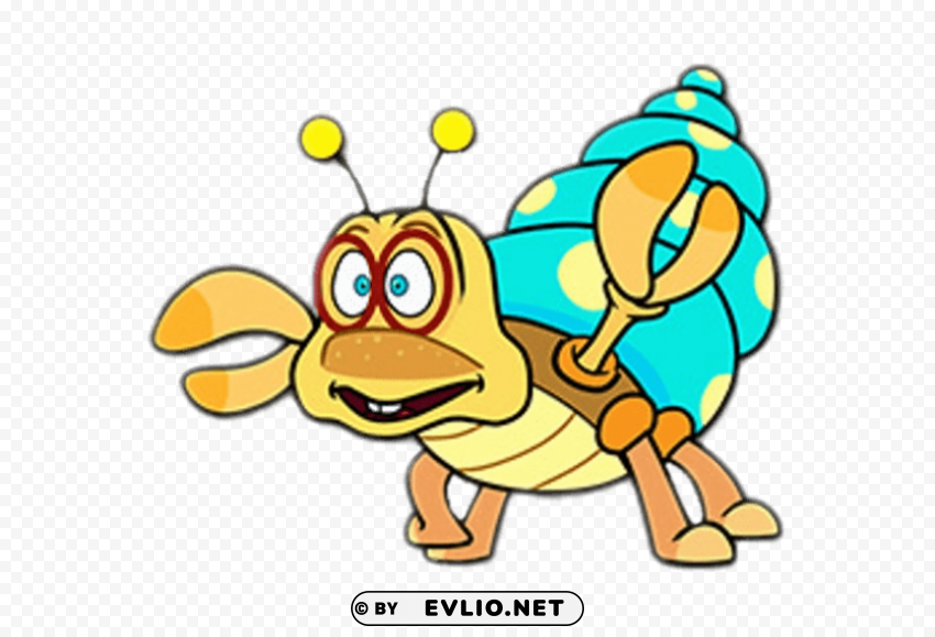 shelvis the hermit crab PNG Illustration Isolated on Transparent Backdrop