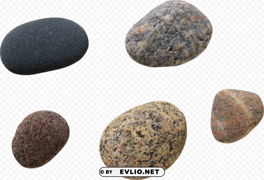 Stones and rocks PNG with clear overlay