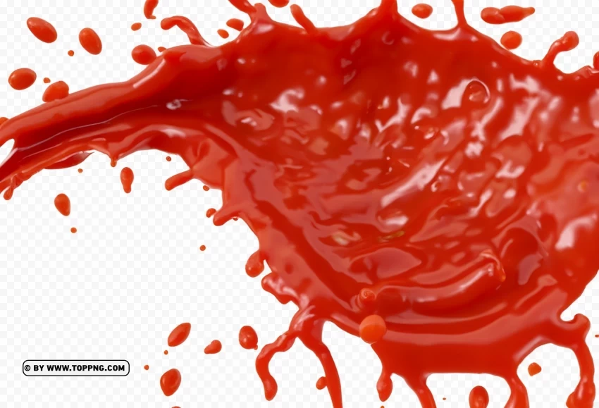 Tomato Sauce Splatter High Resolution Transparent PNG Image Isolated with HighQuality Clarity - Image ID d30c9c36