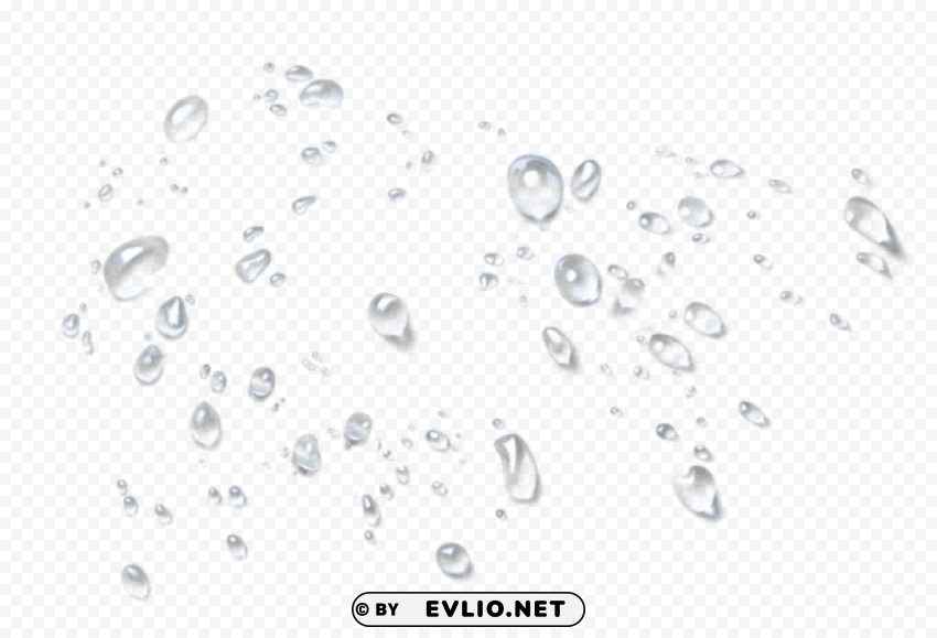 Water Drops Transparent PNG Isolated Artwork