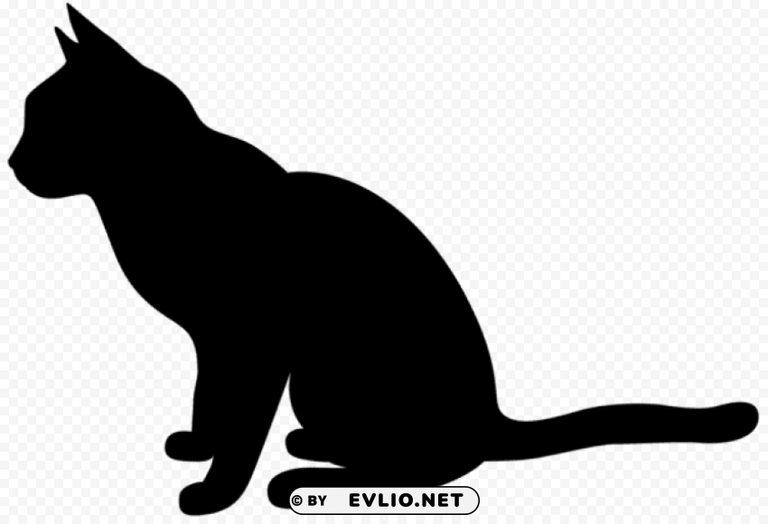 cat silhouette PNG files with alpha channel assortment