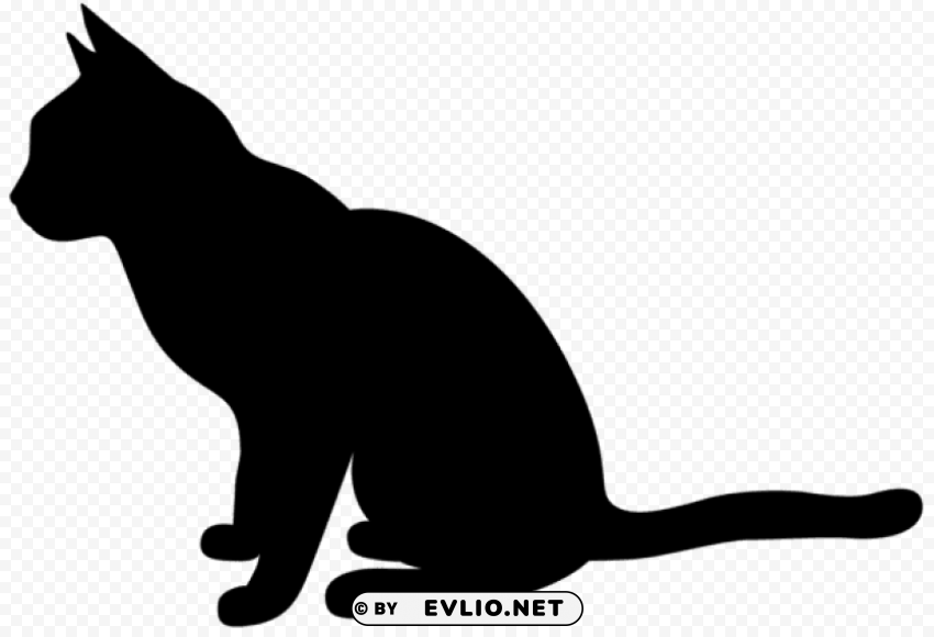 Cat Silhouette PNG Files With Alpha Channel Assortment