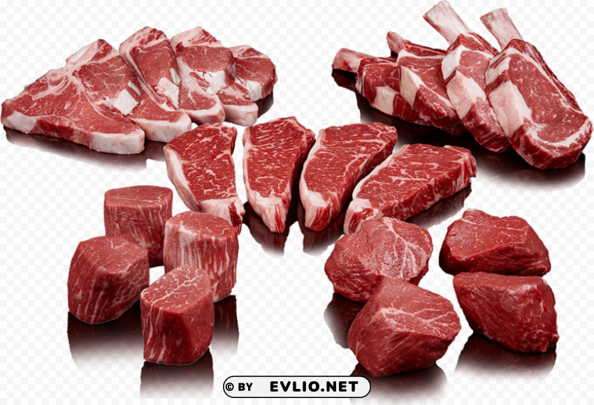 Fresh Frozen Meat PNG Image Isolated On Transparent Backdrop