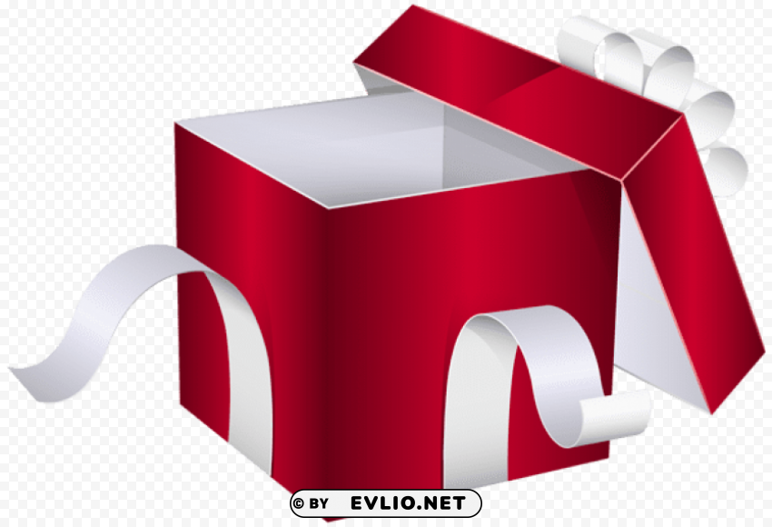 open red gift box PNG transparent photos mega collection