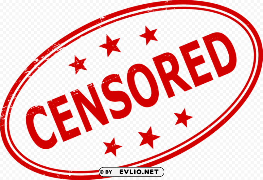 censored stamp PNG Graphic with Transparent Background Isolation