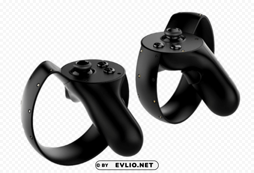 Pair Of Oculus Touch Controllers PNG Graphic Isolated On Transparent Background