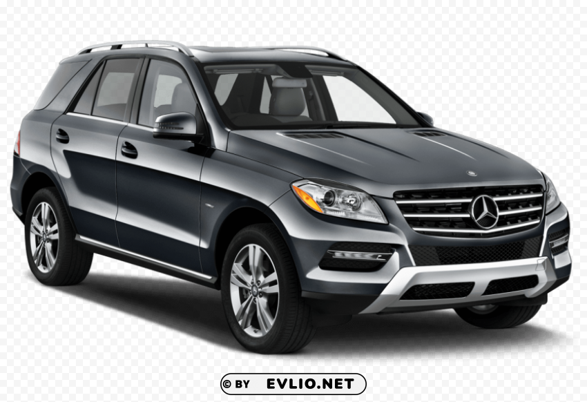 dark silver metallic mercedes benz m car Isolated Item in HighQuality Transparent PNG