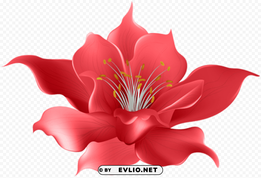 Red Flower Transparent PNG Images With No Background Essential
