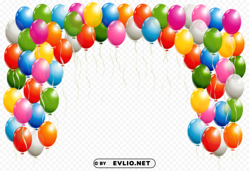 transparent balloons arch PNG Isolated Object on Clear Background