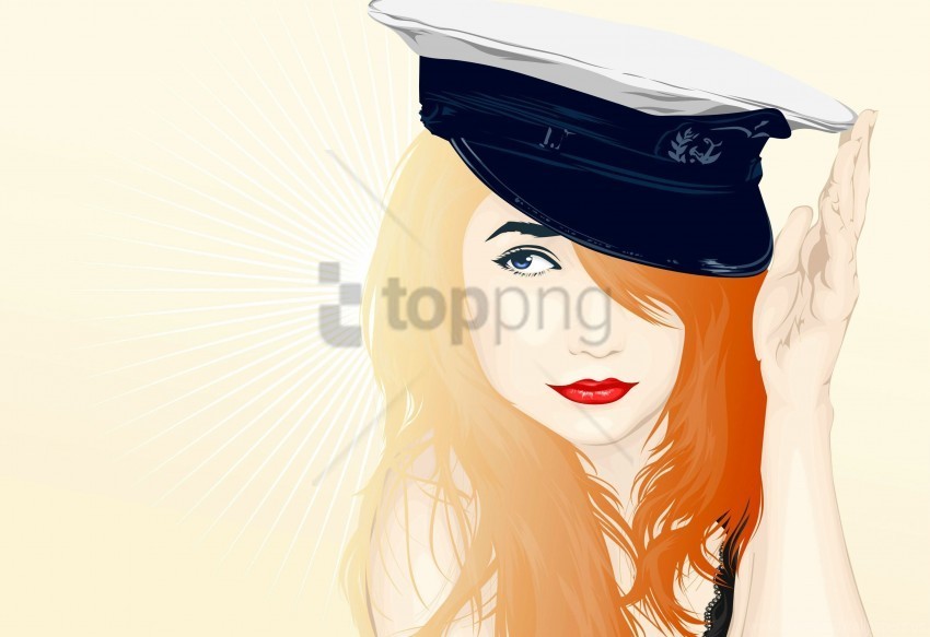 facial features girl hat wallpaper Isolated PNG Item in HighResolution