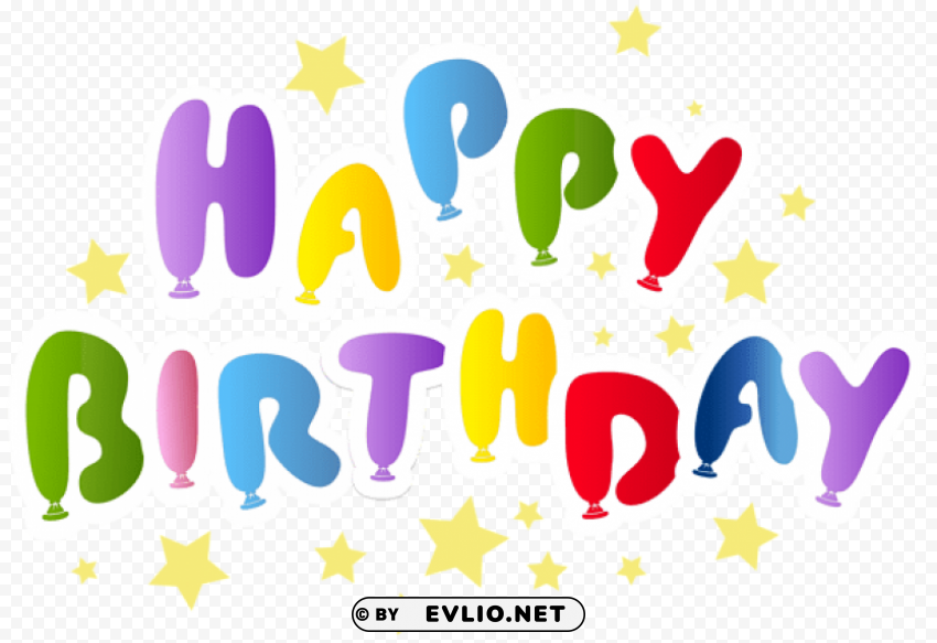 Happy Birthday PNG Images With Alpha Transparency Free