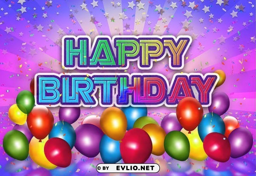 Happy Birthday Card HighResolution PNG Isolated Illustration