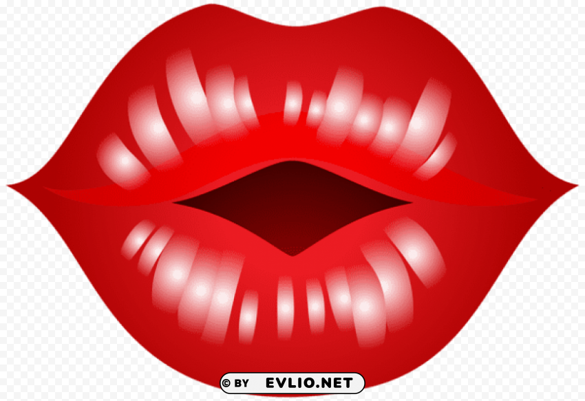 kiss lips PNG file with no watermark