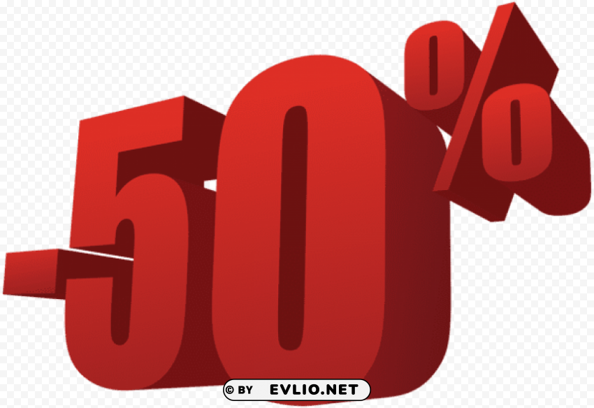 50% off sale Isolated Icon on Transparent Background PNG