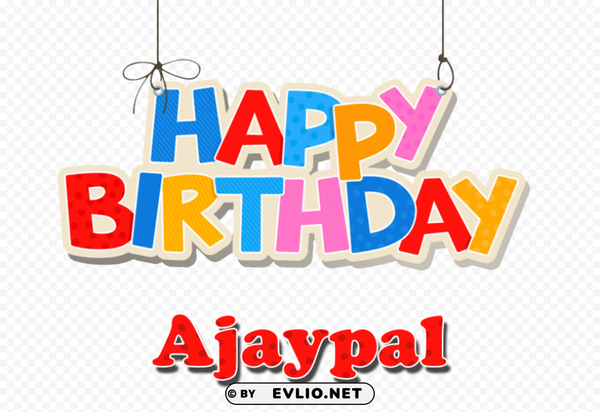 ajaypal happy birthday balloons name Free PNG